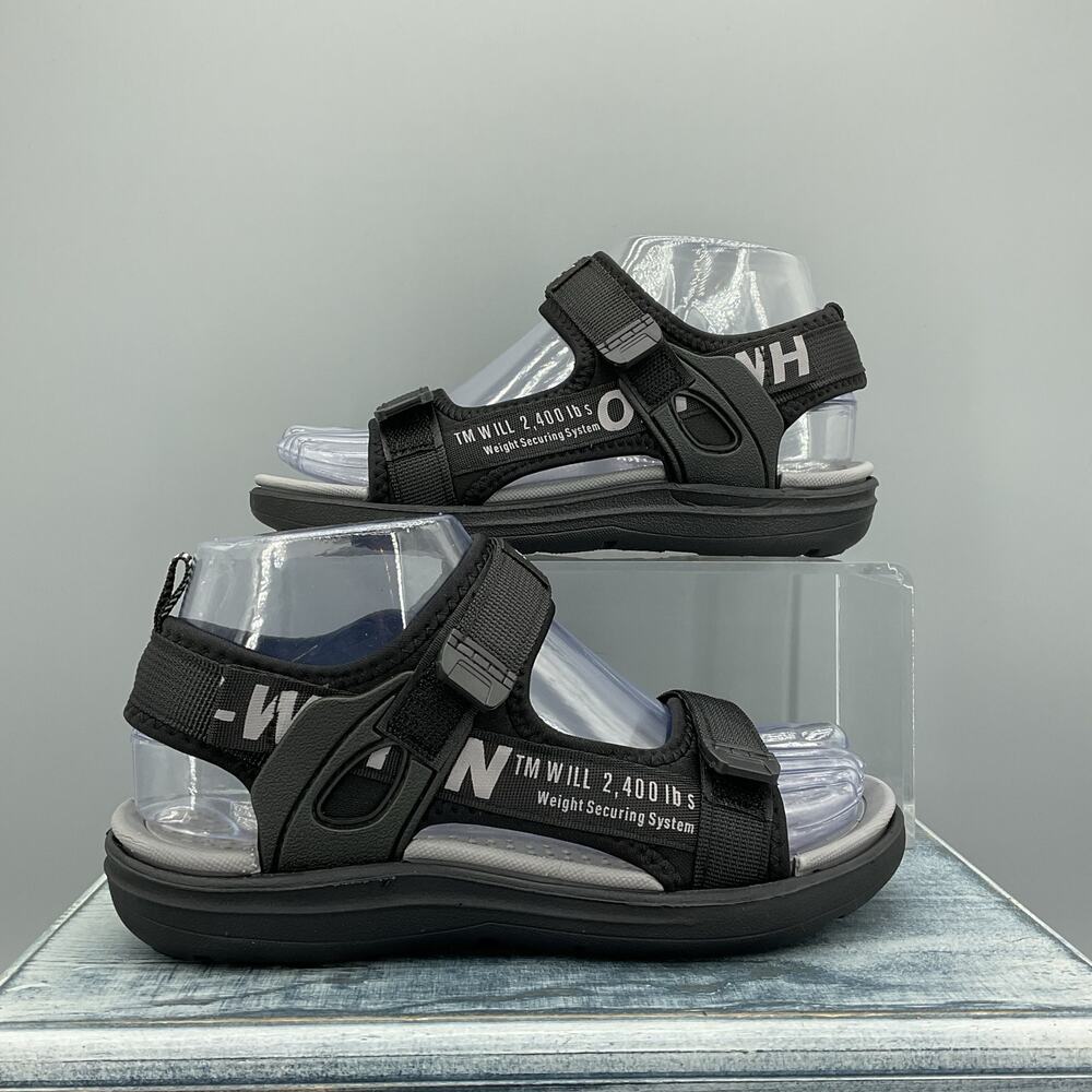 NEW Boy’s Open Toe Sports Sandals Black Size 3